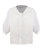 Load image into Gallery viewer, Sailor Shirt Top - Off-White Linen