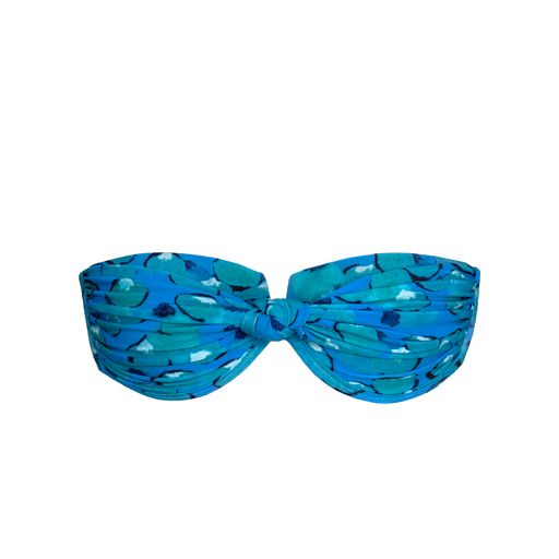 TQC Square Bikini Top - Blue Petals