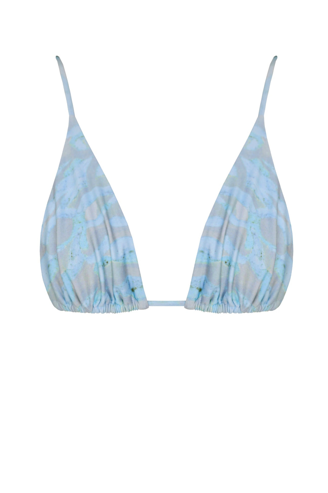 Triangle Bikini Top - Blue Abstract