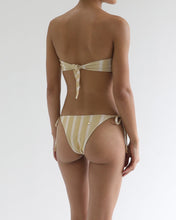 Load image into Gallery viewer, Triangle Bikini Bottom - Banoffee Stripes Crepe