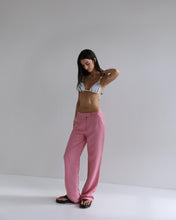 Load image into Gallery viewer, Low Waist Straight Pants Bottom - Salmon Linen