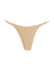 Load image into Gallery viewer, Triangle With Fixed Strap Loops Bikini Bottom - Walnut Crepe