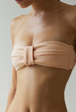 Load image into Gallery viewer, Pleated straight Bikini Top - Peach