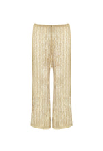 Load image into Gallery viewer, Crochet Rimini low waist straight trousers - Macadamia