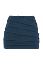 Load image into Gallery viewer, Cut-out Mini Skirt Bottom - Petroleum Blue Jersey