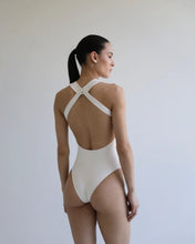 Load image into Gallery viewer, Deep Arm Swimsuit - Off-White