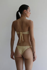 Triangle With Fixed Strap Bikini Bottom - Yellow Stripes