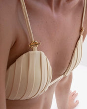 Load image into Gallery viewer, Pleated Bikini Top - Pear