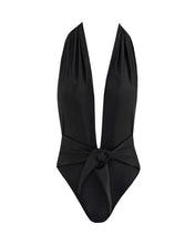 Load image into Gallery viewer, Front Knot Hip Swimsuit - Black