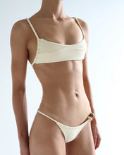 Load image into Gallery viewer, Triangle With Fixed Strap Loops Bikini Bottom - Creamy