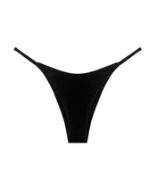 Load image into Gallery viewer, Triangle With Fixed Strap Bikini Bottom - Black Ribbed