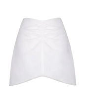 Load image into Gallery viewer, Short Ruched Detail Skirt Bottom - Off-White Linen
