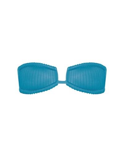 Nervura Square Half Cup Bikini Top - Sea Blue