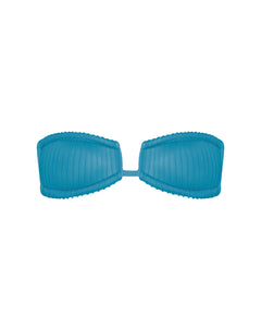 Nervura Square Half Cup Bikini Top - Sea Blue