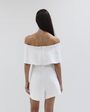 Load image into Gallery viewer, Off-Shoulder Romper Top - Off-White Linen