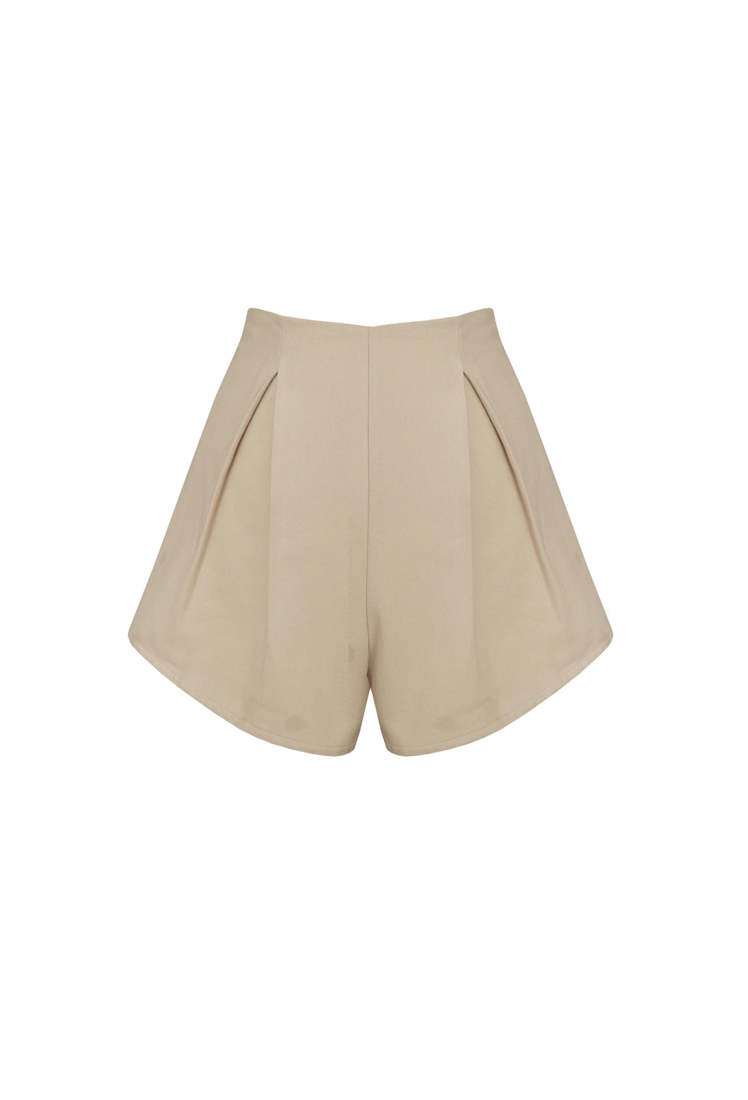 Pleats Shorts Bottom - Brim Creamy