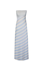 Load image into Gallery viewer, TQC Tulle Beach Cover-Up- Blue Stripes