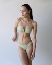 Load image into Gallery viewer, One-piece Low Waist Bikini Bottom - Green Texture
