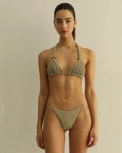 Load image into Gallery viewer, Nervura Triangle Bikini Top - Khaki Green