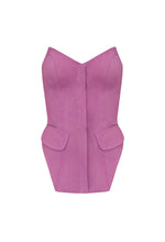 Load image into Gallery viewer, Tailored Structured Vest Top - Purple Linen