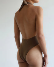 Load image into Gallery viewer, Side Knot Swimsuit - Brown