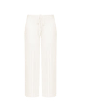 Load image into Gallery viewer, Low Waist Straight Pants Bottom - Off-White Crochet