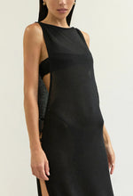 Load image into Gallery viewer, Rimini Crochet Button side Armhole Beach Cover-Up - Black