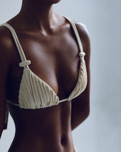 Load image into Gallery viewer, Nervura Triangle Bikini Top - Creamy
