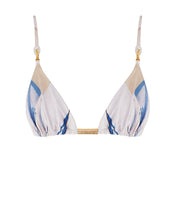 Load image into Gallery viewer, Triangle With Loops Bikini Top - Colorful Sails