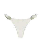 Load image into Gallery viewer, Triangle With Fixed Strap Organic Sea Shell Bikini Bottom - Off-White