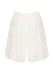 Load image into Gallery viewer, Waistband Detail  Bermuda Shorts Bottom - Off-White Linen