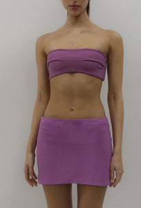 Low Waist Mini Skirt tailoring - Purple Line
