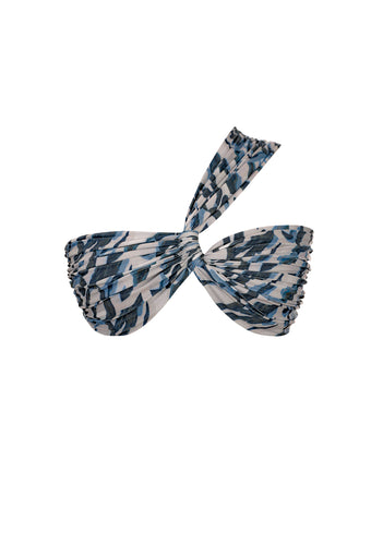 One-side Band Bikini top - Print Grey