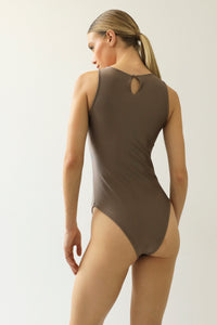 Neckline Bodysuit Cava - Chestnut