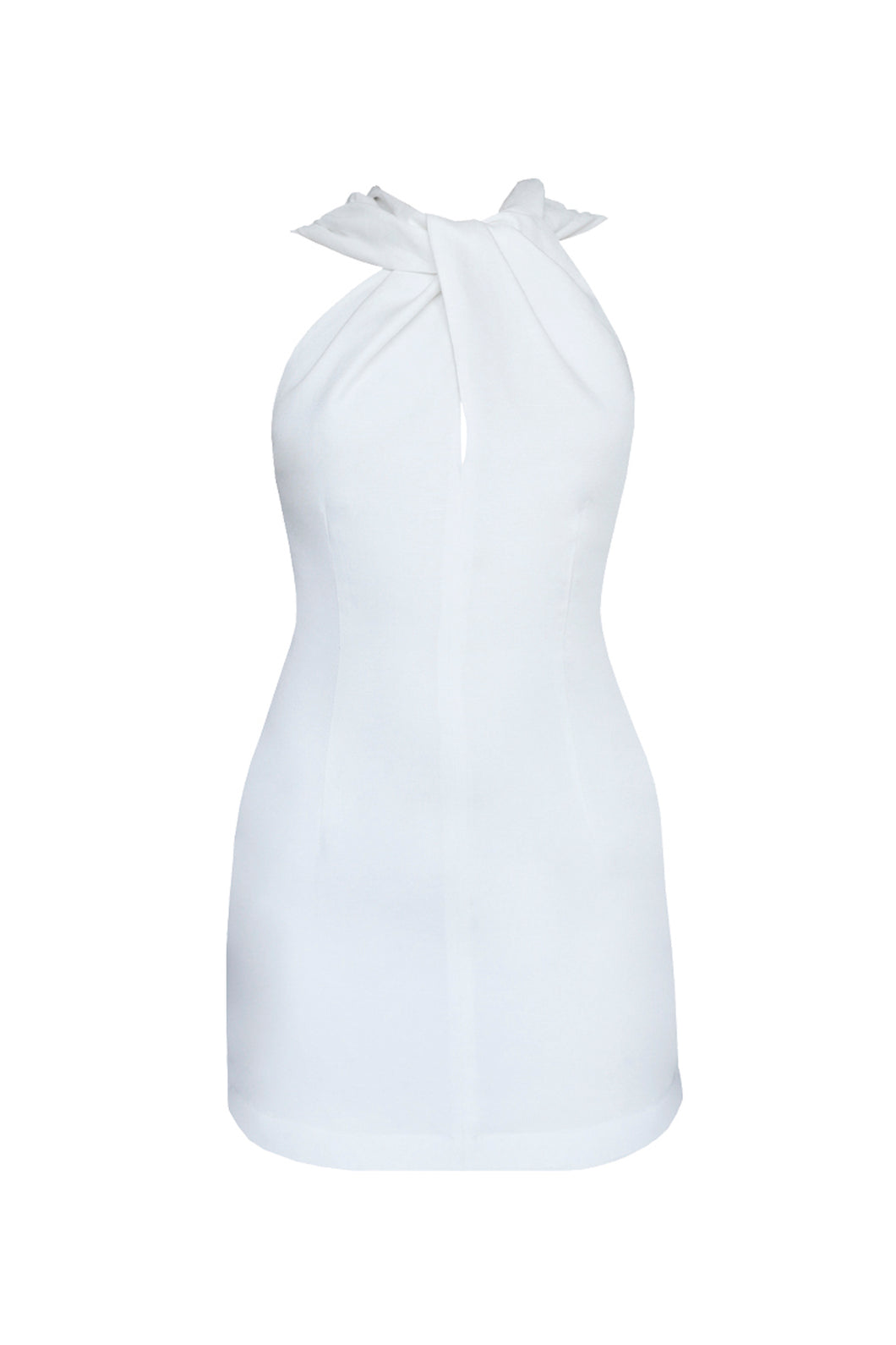 Short Dress With Collar - Off-White