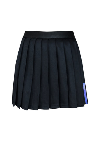 Pleated Skirt with Fixed Shorts Bottom - Black