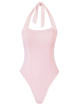 Load image into Gallery viewer, One-front Swimsuit with Band - Pink