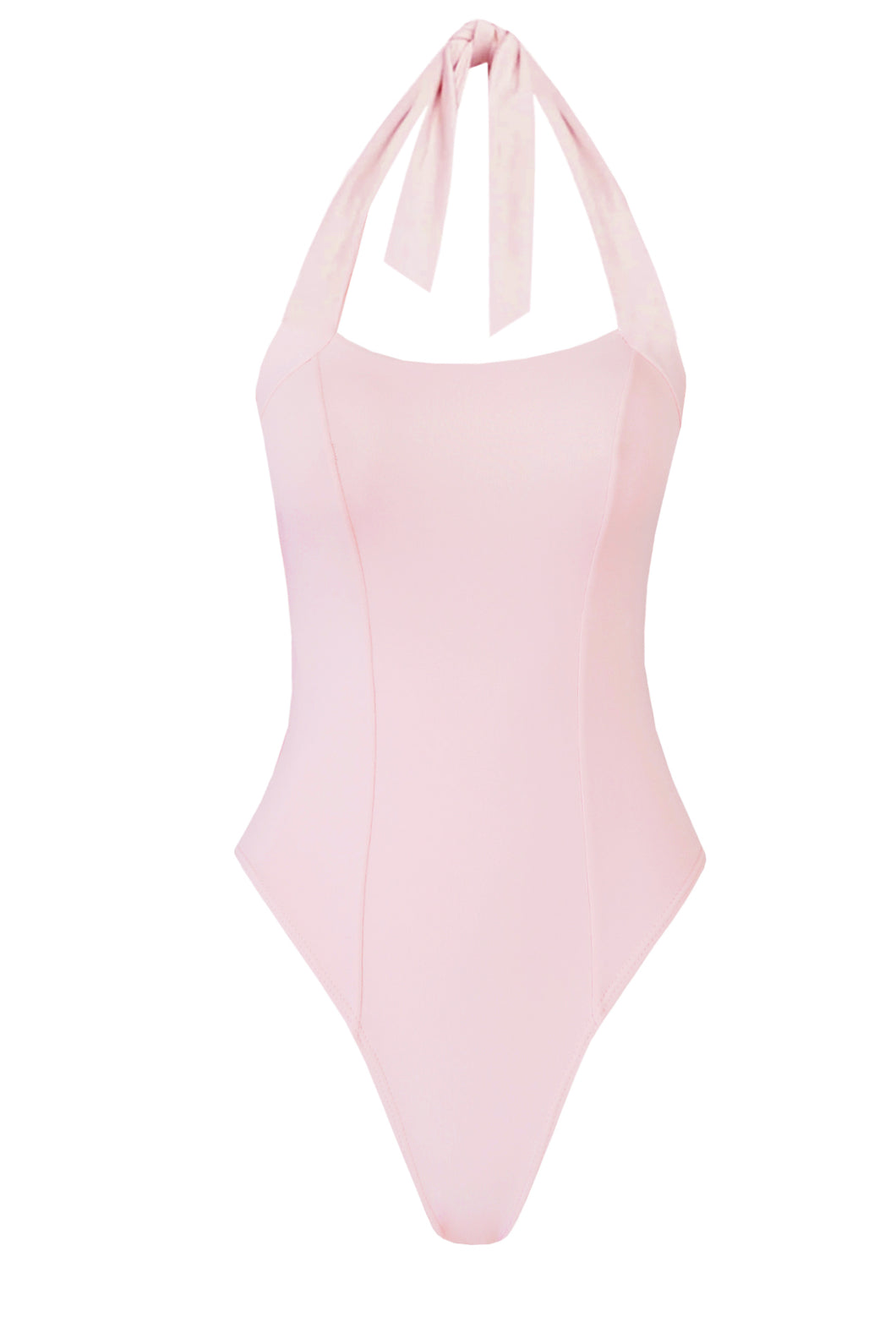 One-front Swimsuit with Band - Pink