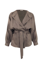 Load image into Gallery viewer, Tailoring Parka Top -  Chestnut Linen