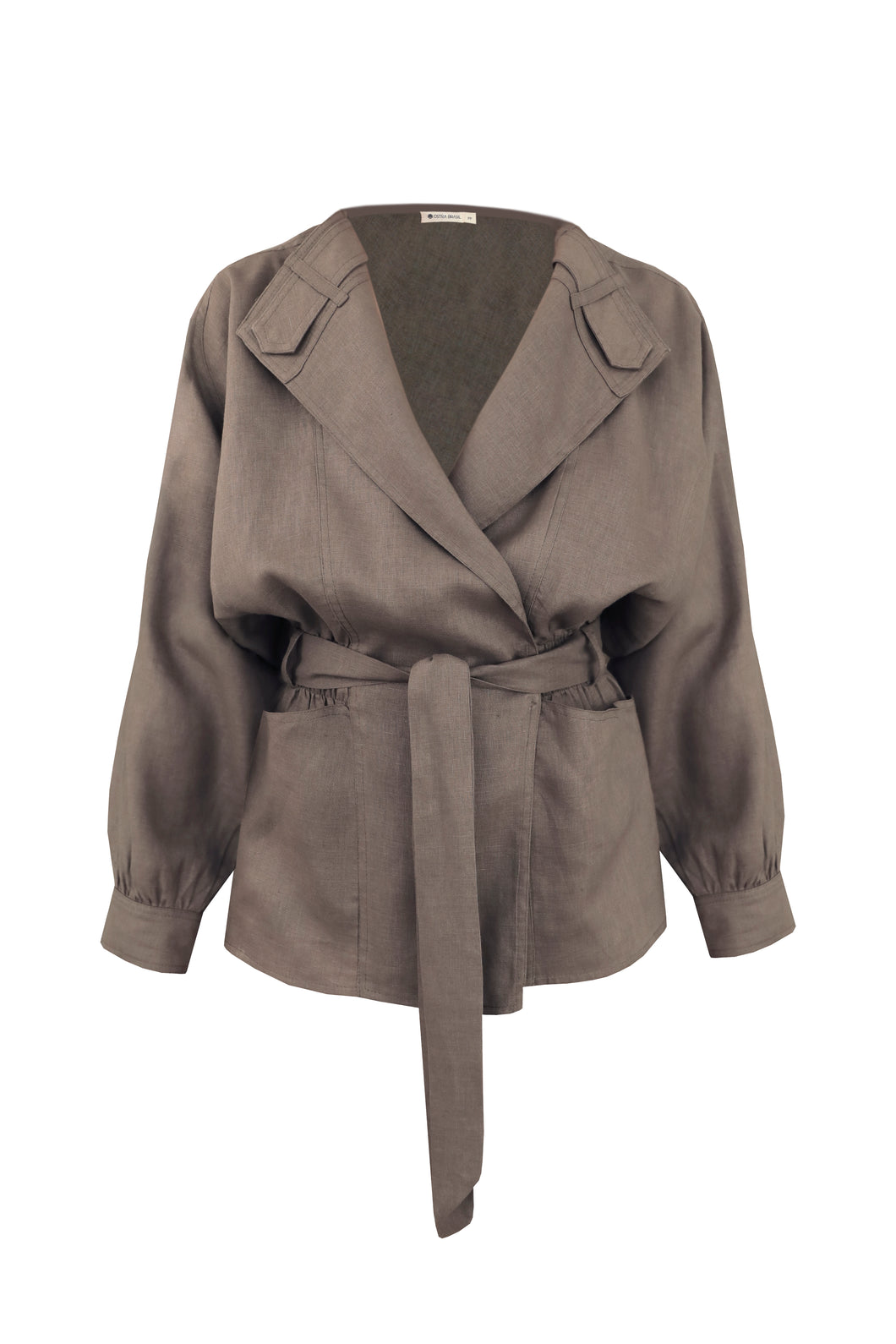 Tailoring Parka Top -  Chestnut Linen