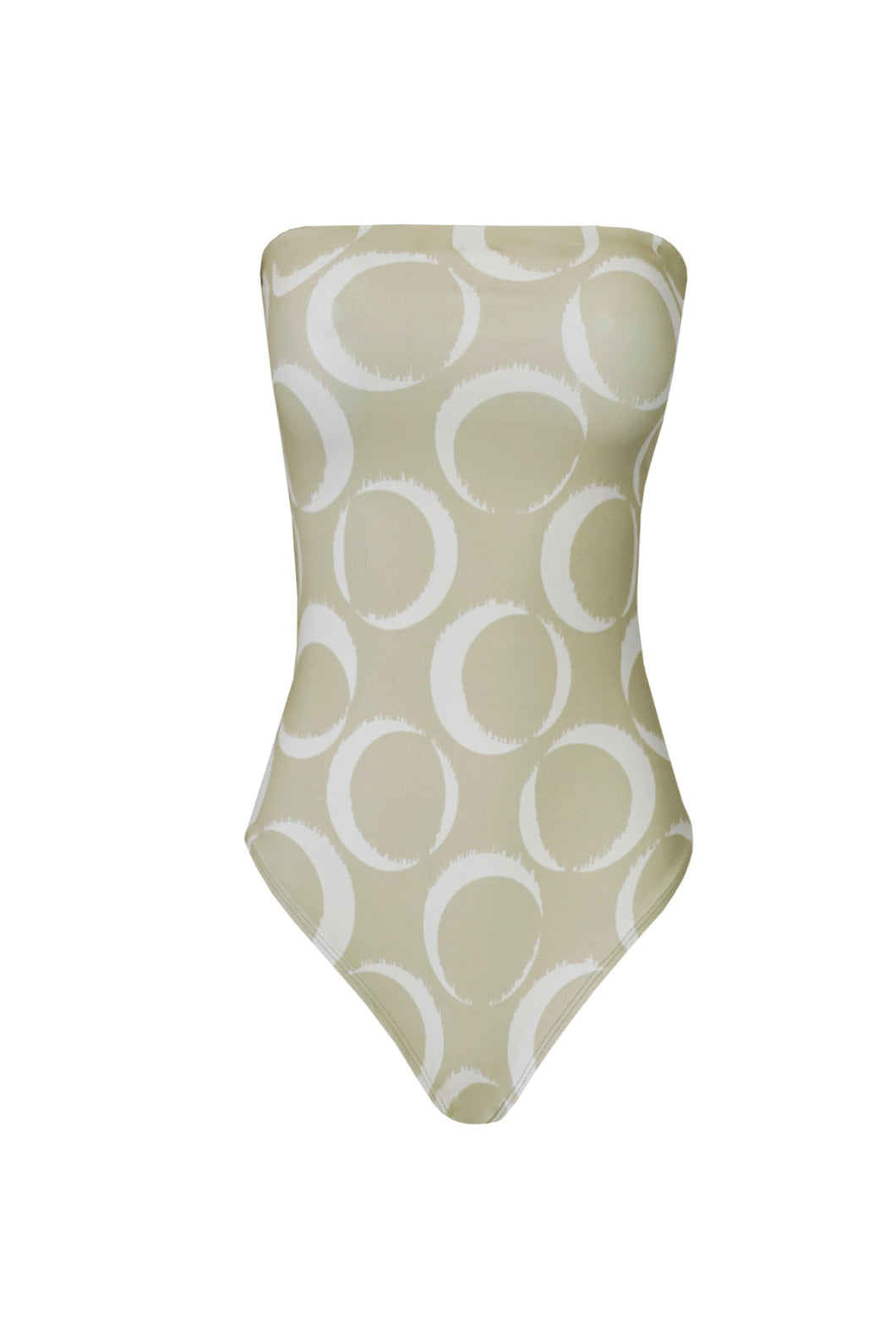 TQC Swimsuit - Green Background Ring Print