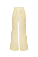 Load image into Gallery viewer, Straight Low waistband Detail Tailoring Pants Bottom - Yellow Linen