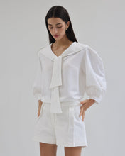 Load image into Gallery viewer, Sailor Shirt Top - Off-White Linen