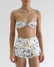 Load image into Gallery viewer, Diamond Strap Bikini Top - White Floral Crepe