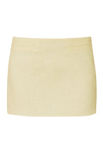 Load image into Gallery viewer, Low Waist Tailoring Mini Skirt Bottom - Yellow Linen