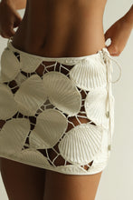 Load image into Gallery viewer, PRE-SALE Embroidered Shell Mini Skirt  Bottom - Off-White