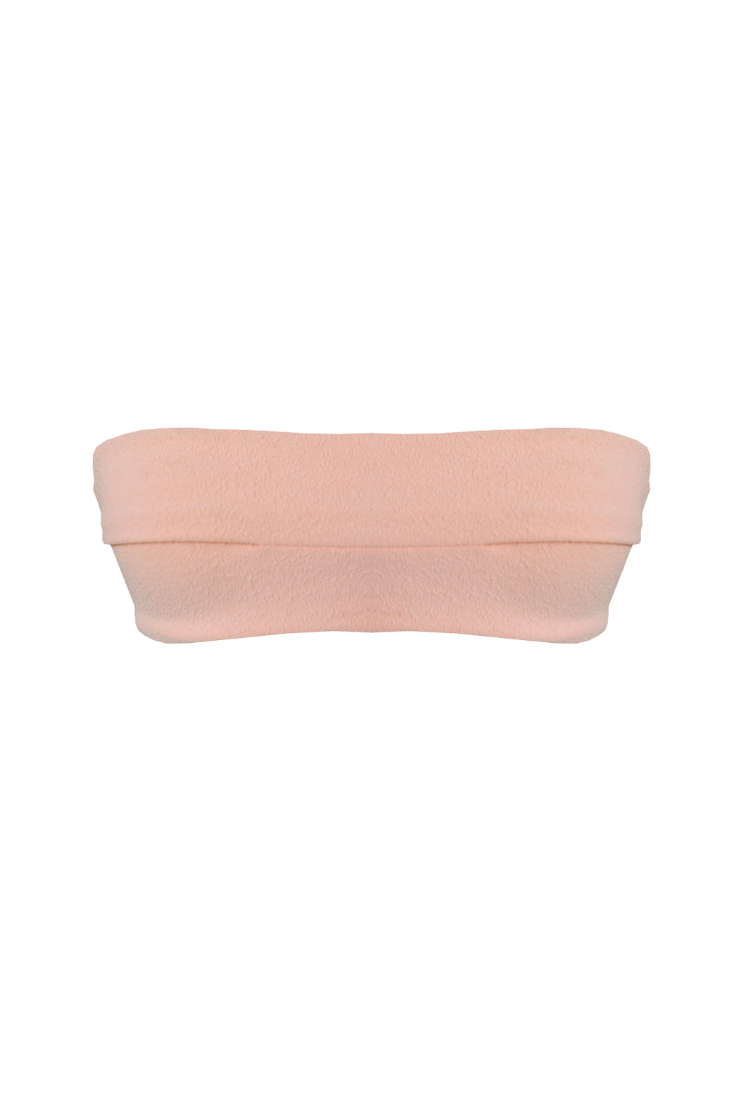 Pleated straight Bikini Top - Peach