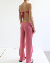 Load image into Gallery viewer, Low Waist Detail Pants Bottom - Pomegranate Linen