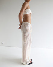 Load image into Gallery viewer, Low Waist Straight Pants Bottom - Off-White Crochet