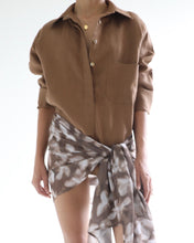 Load image into Gallery viewer, Maxi Shirt - Earth Brown Linen